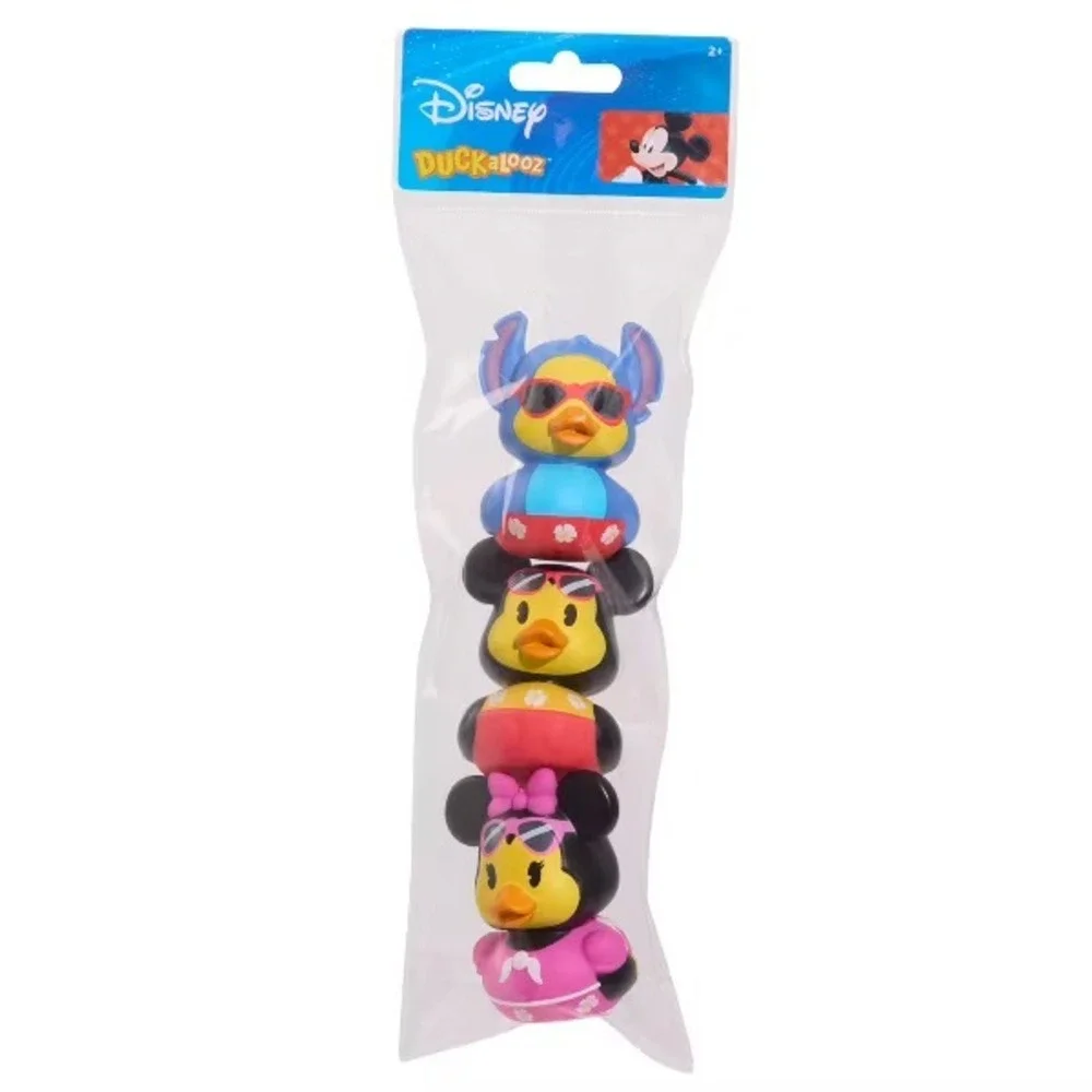 Disney Duckalooz Summer Ducks Set Of 3 Mickey Mouse Minnie Mouse Stitch NEW - Picture 7 of 15